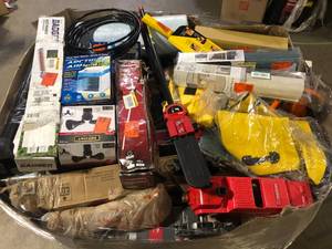 lot 13 image: Gaylord of Assorted Tools Hardware and General Merchandise Various Models and Conditions Customer Returns See Pictures