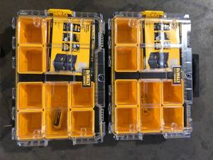 lot 23 image: Lot of DEWALT TOUGHSYSTEM 2.0 10-Compartment Deep Small Parts Organizer   Customer Returns See Pictures