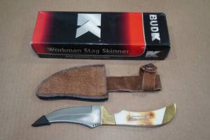 lot 3 image: Bud-K Workman Stag Skinner Knife