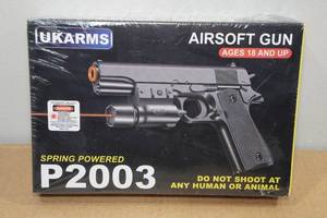 lot 38 image: UKArms P2003 Spring Powered Airsoft Gun with Laser
