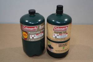 lot 43 image: 2 Coleman Propane 16.4oz Tanks