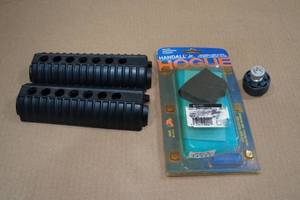 lot 79 image: Assorted Gun Parts - Grip Sleeve, Handguard, Speed Loader