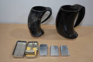 lot 94 image: Lighters and Drinking Mugs