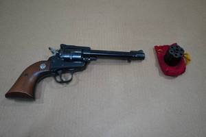 lot 1M image: 1974 Ruger New Model Single-Six .22 LR Single-Action Revolver - with Magnum Cylinder