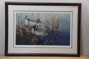 lot 165 image: Paco Young Framed Print Quiet Morning Canadas - 13445000