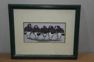 lot 171 image: Framed Canadian Goose Print Rear Admirals