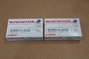lot 231 image: 40 Winchester 5.56mm 55 Gr FMJ Ammo