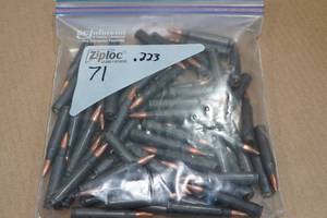 lot 232 image: 71 .223 Rem FMJ Steel Case Ammo