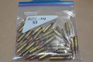 lot 233 image: 32 .223 Rem FMJ Ammo