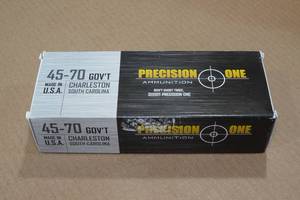 lot 248 image: 20 Precision One .45-70 Govt 300 Gr HP Ammo