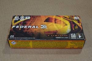 lot 251 image: 20 Federal Fusion 30-30 Win 150 Gr Bonded Soft Point Ammo