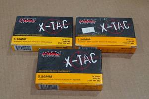 lot 254 image: 60 PMC X-Tac 5.56mm 55 Gr FMJ BT Ammo