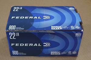 lot 256 image: 800 Federal .22 LR 40 Gr LRN Ammo