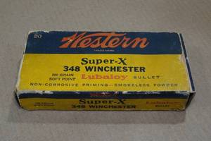 lot 258 image: 20 Western Super X 348 Winchester 200 Gr SP Ammo