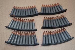 lot 270 image: 60 7.62 x 39mm FMJ Ammo on Stripper Clips