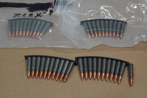 lot 271 image: 41 7.62 x 39mm HP Ammo on Stripper Clips