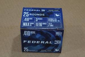 lot 277 image: 25 Federal Game Load .410 Bore 3 7-12 Shot Shotshells
