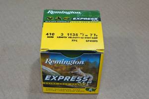 lot 283 image: 25 Remington Express XLR .410 Bore 3 7-12 Shot Shotshells
