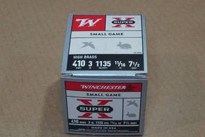 lot 285 image: 25 Winchester Super-X .410 Bore 3 7-12 Shot Shotshells