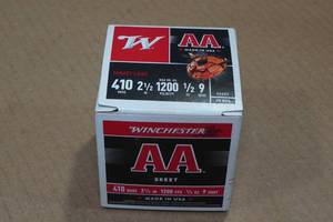 lot 324 image: 25 Winchester AA .410 Bore 2-12 9 Shot Shotshells