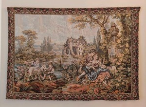 lot 27 image: Scenic Vintage Hanging Wall Tapestry
