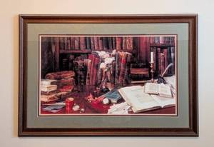 lot 96 image: Large Famed Library Scene Print