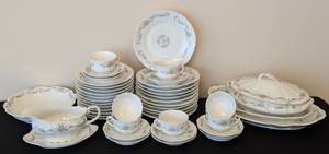 lot 47 image: Antique Floral Dish Set from Austria