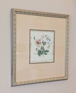 lot 50A image: Gold Framed Floral Print