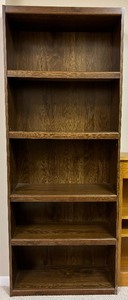 lot 70 image: Brown Wood Book Shelf with 5 Adjustable Shelves