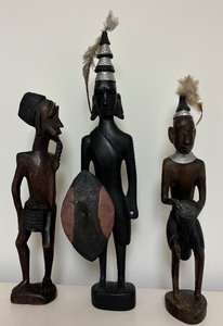 lot 76 image: Vintage African Hand Crafted Unique Figurines