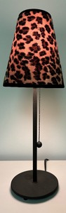 lot 81 image: Lovely Table Lamp with Chetah Faux Fur Lampshade