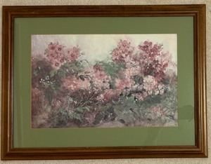 lot 136 image: Beautiful Framed and Matted Floral Painting