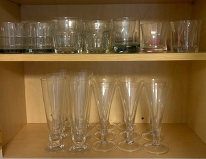 lot 138 image: Beautiful Glassware Including Lowballs, Pilsners and Wine Glasses