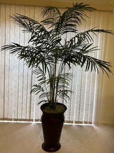 lot 140 image: Gorgeous Large Faux Palm Tree