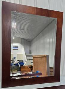 lot 166 image: Large LANE Dark Cherry Finish Mirror