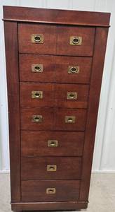 lot 7 image: LANE Cherry Finish 7 Drawer Lingerie Chest 