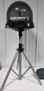 lot 34 image: KING DTP4950 Dish Tailgater Portable Satellite wStand Includes Wally HD Satellite Receiver