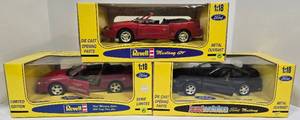 lot 35 image: 3 Revell  Jouetevolution FORD MUSTANG Diecast Car Models
