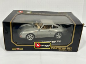 lot 105 image: Durago Porsche 911 1993 Carrera 118 Burago 1993 Silver New in Box