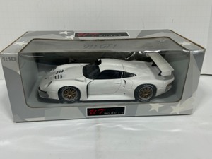 lot 156 image: UT MODELS PORSCHE 911 GT1 White 118 SCALE NEW IN BOX