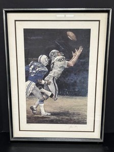 lot 99 image: Dave Casper Signed GHOST TO THE POST Lithograph Framed Print Raiders