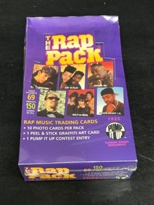 lot 43 image: 1991 Sealed The RAP PACK Series One Trading Cards Box (36 Packs) Ice T- NEW #1