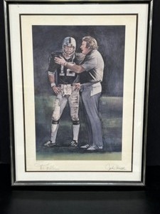 lot 98 image: Ken Stabler,John Madden Signed TWO MINUTE WARNING Corning Lithograph
