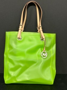 lot 112 image: MICHAEL KORS Frosted Jelly Tote Jet Set Plastic NS Green Shopper