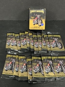 lot 130 image: Vintage HARLEY DAVIDSON Trading Cards One Complete Collection and 18 Sealed Packs
