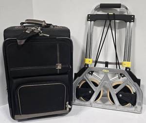 lot 184 image: SAFCO Stowaway Collapsible Cart & Diane Von Furstenburg Luggage