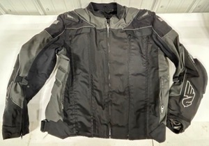 lot 187 image: BUELL Nylon American Motorcycle JACKET Black & Gray Mens L