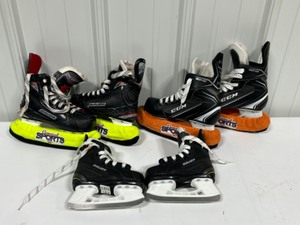 lot 242 image: Kids HOCKEY Skates Including Little Toddler BAUERS and CCMs