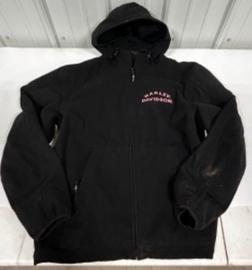 lot 244 image: HARLEY-DAVIDSON Water-Proof Fleece Jacket Mens M Embroidered Logos