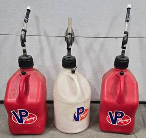 lot 278 image: 3 VP Racing 5.5 Gallon Utility Gas Cans